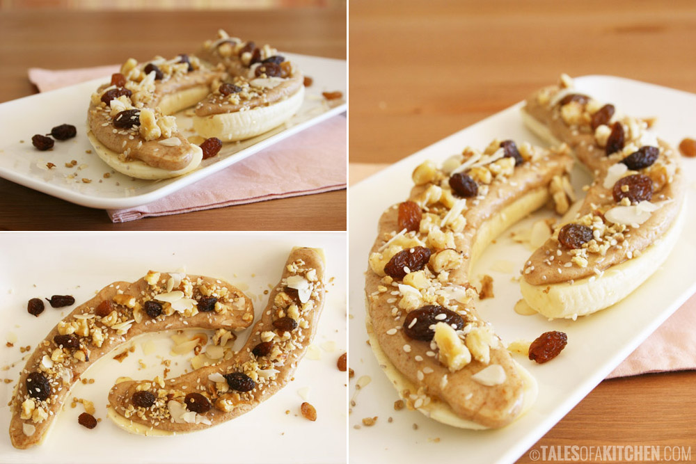 Almond Butter and Banana Open Sandwich for breakfast recipe