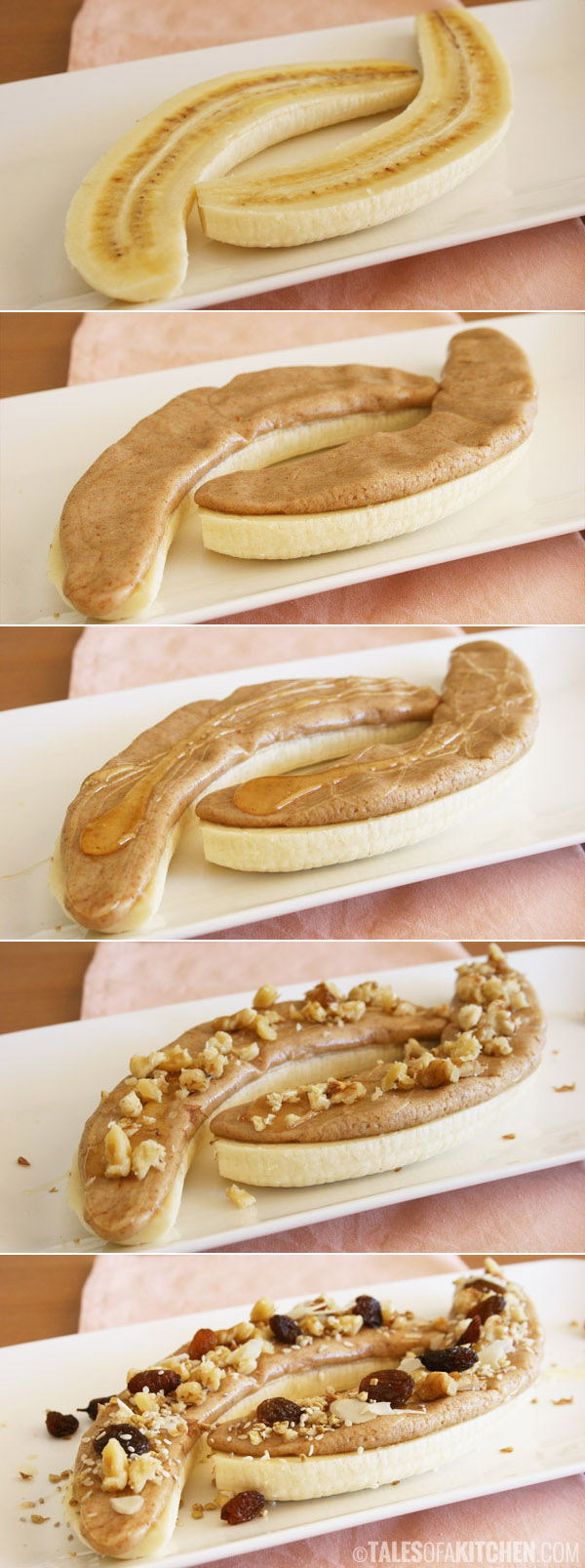 Almond Butter and Banana Open Sandwich step 1 recipe