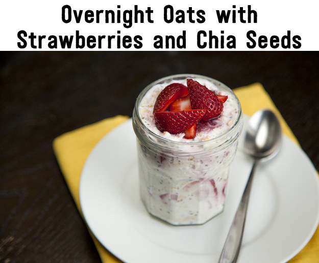 Overnight Oats with strawberries and Chia Seeds recipe