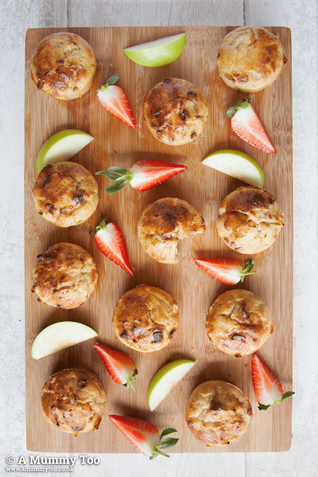 No junk apple and strawberry muffins recipe